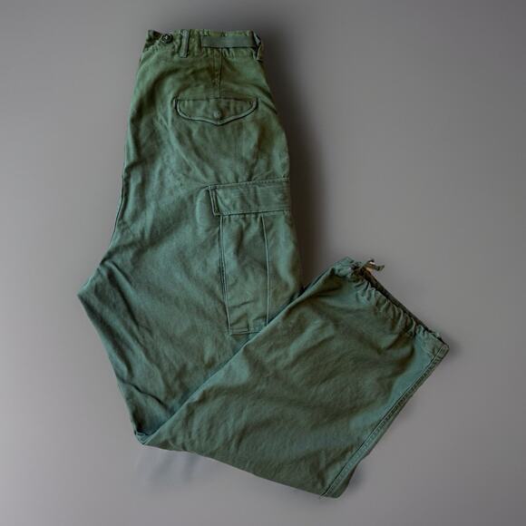 Vintage Military M51 Cargo Pants 33 Green Baggy Utility Army New York 1951 - Picture 1 of 10